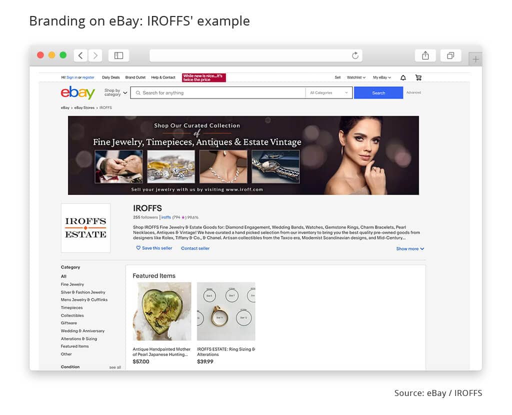 Branding on eBay