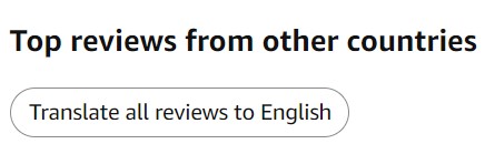 A view of the Amazon customer review section displaying reviews from other countries.