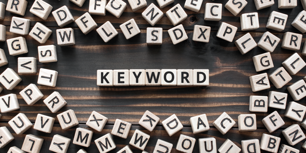 The word keyword written with 